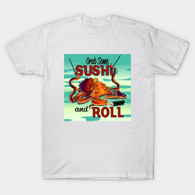 Sushi Roll T-Shirt by Kimikim